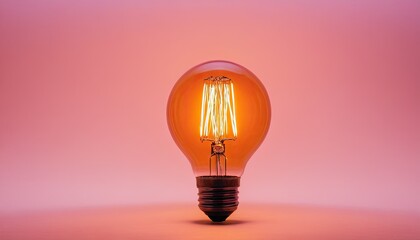 Warm filament bulbs cast a cozy amber glow in a dimly lit room
5
