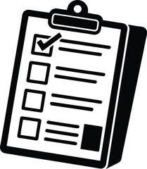 Checklist Clipboard Silhouette Vector