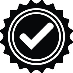 vector stamp with check mark