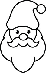 santa beard icon on transparent background