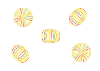 てまり飴の水彩イラスト