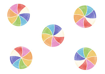 風車飴のイラスト