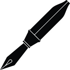 Ink Pen Nib Vector Silhouette