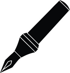 Fountain Pen Nib Vector Silhouette