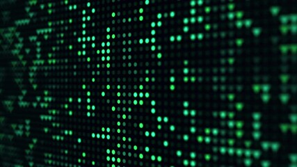 Green digital lights bokeh background with glowing dots and hi tech futuristic. 4k video looping background - Powered by Adobe