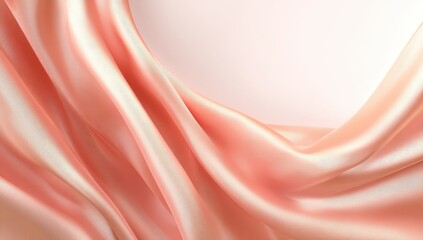 Obraz premium Peachy silk drapes elegantly