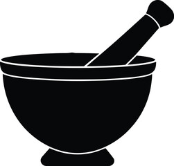Mortar and Pestle Silhouette
