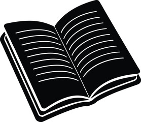 open book on white background