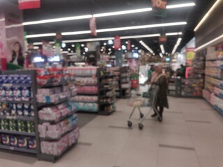 defocused abstrack background of convenience store