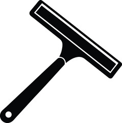 Window Squeegee Silhouette Vector