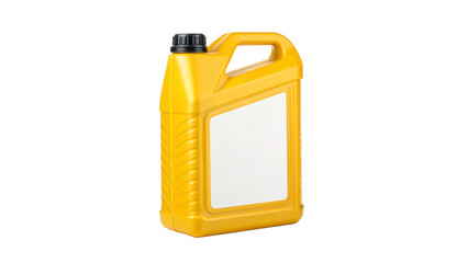 new yellow motor oil container isolated on transparent background	