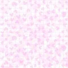 flower, butterfly, pastel pink, background, line art, cartoon style, cute, grid pattern