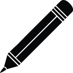 black pencil isolated on white