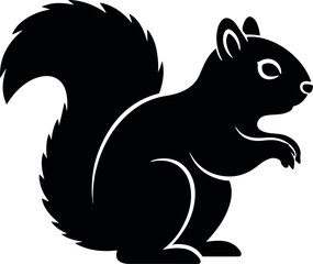 squirrel animal isolated on white background small rodent with bushy tail for wildlife and nature illustration