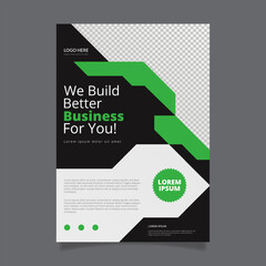 Poster cover book design template with space for photo background, Use for annual report, proposal, portfolio, brochure, flyer, leaflet, catalog, magazine, booklet.