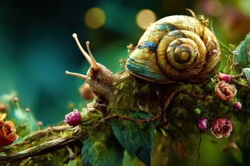 snail on a leaf