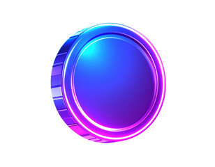 Obraz premium round button with blue background