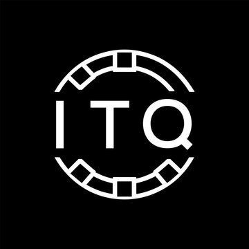 ITQ Minimalist ITQ Logo Design on Black Background &ndash; ITQ Later Logo, Modern Circular Branding Concept
