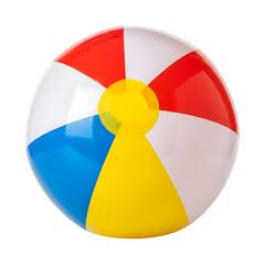 Obraz premium Inflatable sphere isolated on a transparent background beach ball
