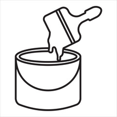 Paint wall icon outline vector
