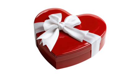 Elegant heart-shaped gift box with a ribbon, perfect for expressing love on special occasions.