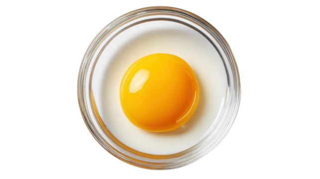 Fresh egg yolk in a bowl, perfect for culinary presentation or food photography.