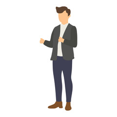 Standing Business Man Illustration