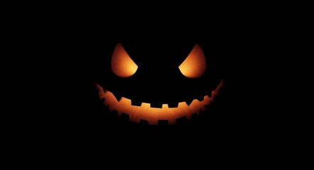 Fototapeta premium Jack O Lantern Mouth. Mix and Match Halloween Pumpkin Character Features to Create Your Own Spooky Ghost Face