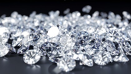 Pile Of Sparkling Gems On Dark Surface