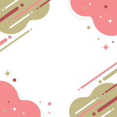 Sparkling loose and fluffy seamless material, geometric pattern, y2k, Harajuku style, red, brown, gold / キラリと輝くゆるふわシームレス素材 幾何学模様 y2k 原宿系 赤 茶色 金