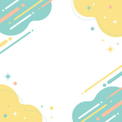 Sparkling loose and fluffy seamless material, geometric pattern, y2k, Harajuku style, yellow, green, orange / キラリと輝くゆるふわシームレス素材 幾何学模様 y2k 原宿系 黄色 緑 オレンジ