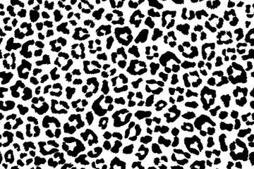 White leopard print seamless pattern for background 