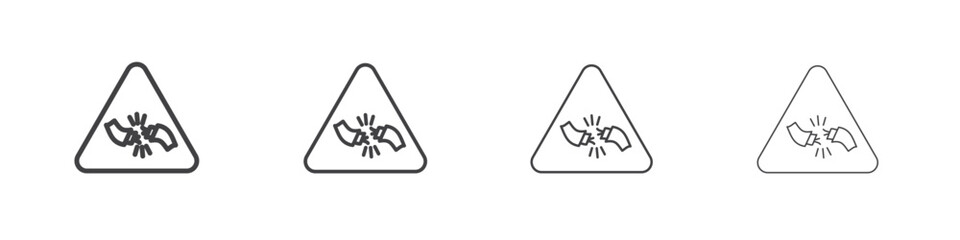 Short circuit icon concept outline symbol design.