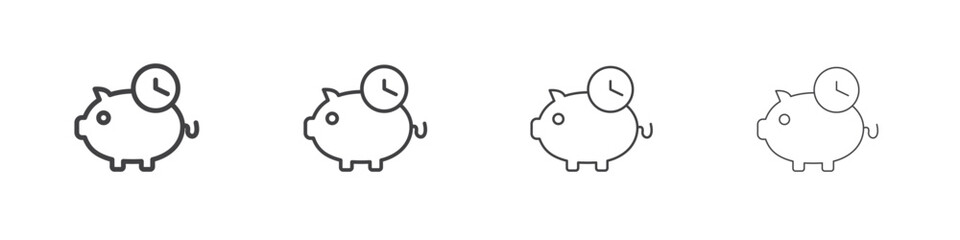 Save time icon concept outline symbol design.