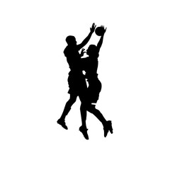 Obraz premium Basketball player in action silhouette.