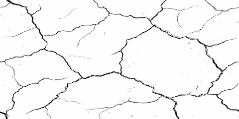 Obraz premium Black and white texture of cracked and abstract grunge texture effect old concrete faded wall dry surface patterns background