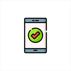 mobile phone with green screen