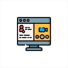 flat icon with shadow vector eps 10