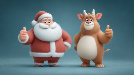 Create festive designs featuring Santa and his cheerful sidekick for print-on-demand products during the holiday season. Christmas and New Year. Winter Wonderland