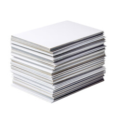 Stack of white paper sheets blank a paper ream for printing office document and business stationery supply