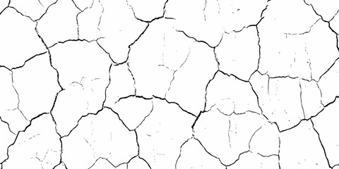 Black and white texture of cracked and abstract grunge texture effect old concrete faded wall dry surface patterns background
