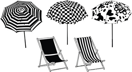 Beach Patterns in Rest” – Silhouettes of Leisure & Surface Expression