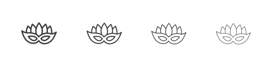 Mask for brazil carnival celebration icon concept outline symbol design.