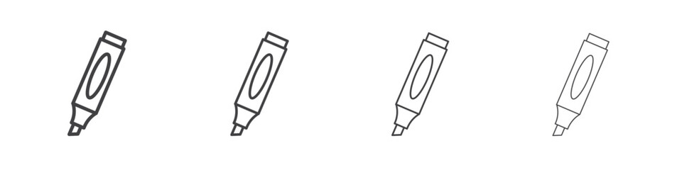 Marker icon concept outline symbol design.