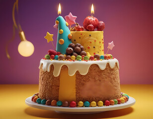 happy birthday cake, birthday cake for kids, 3d cartoon cake