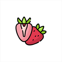 strawberry on a white background