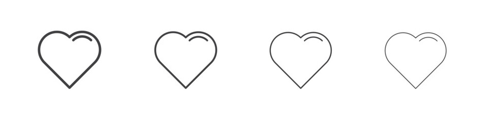 Heart icon concept outline symbol design.