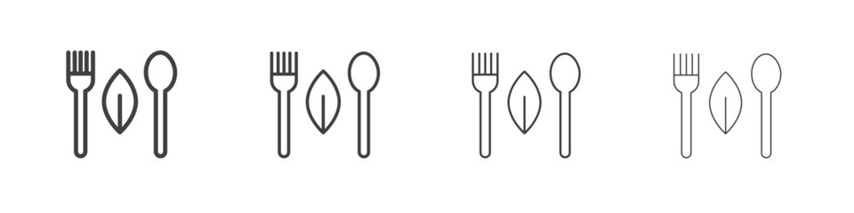 Healthy food icon concept outline symbol design.