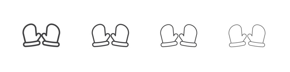 Gloves icon concept outline symbol design.