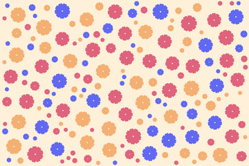  Colorful Floral Scattered Pattern textile design